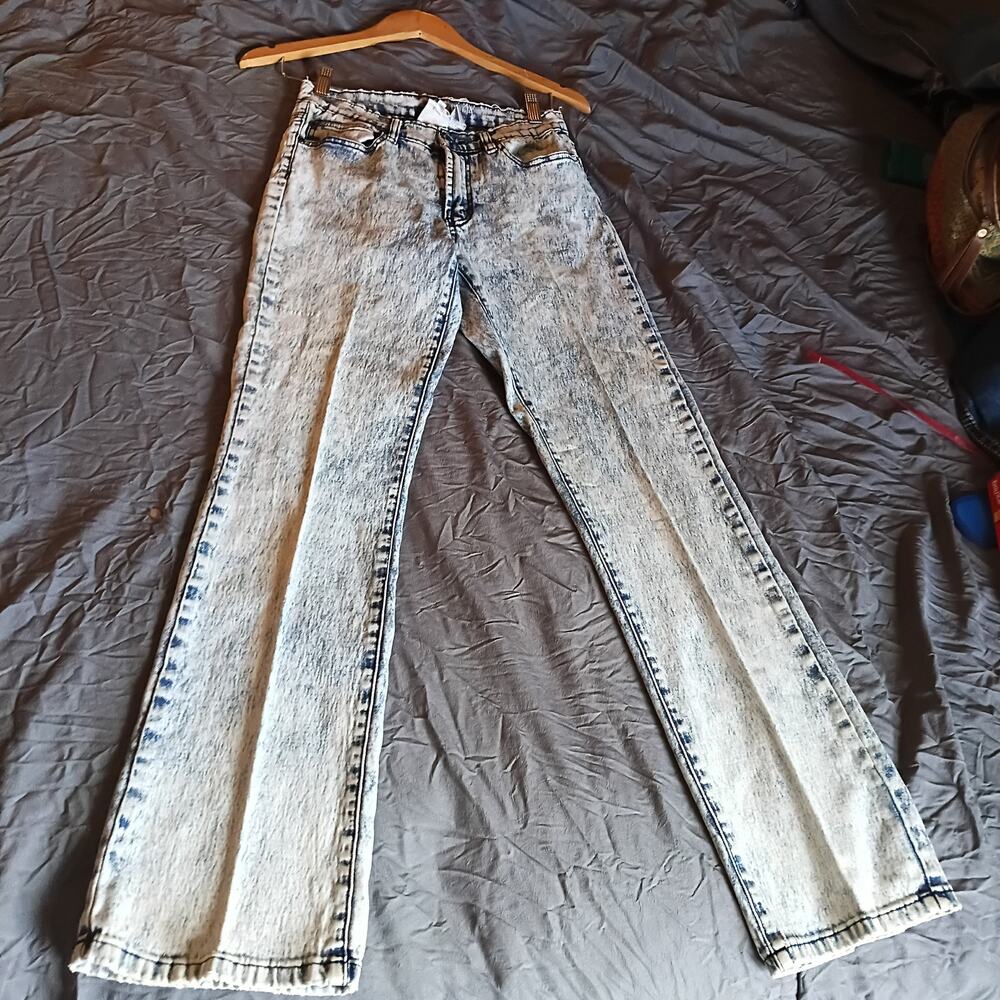Chic Diane Gilman Acid Washed Trousers - Size 6 - Stylish & Comfy!